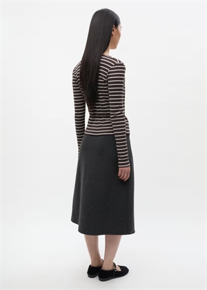 Enally ls v-n stripe bluse 7262 Moonstruck/Chocolate Envii 